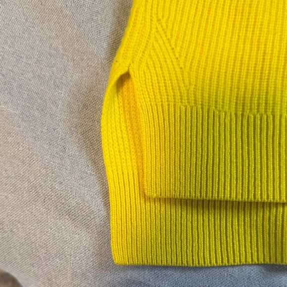 rag & bone Bright Yellow Ribbed Crew Sweater - Picture 5 of 7